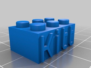 lego block Halskette keychain - kitt Bau-Spielzeug kundengebundene 3d print model - Mito3D