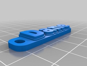 dane-keychain-2 - Organisation kundengebundene 3d print model - Mito3D