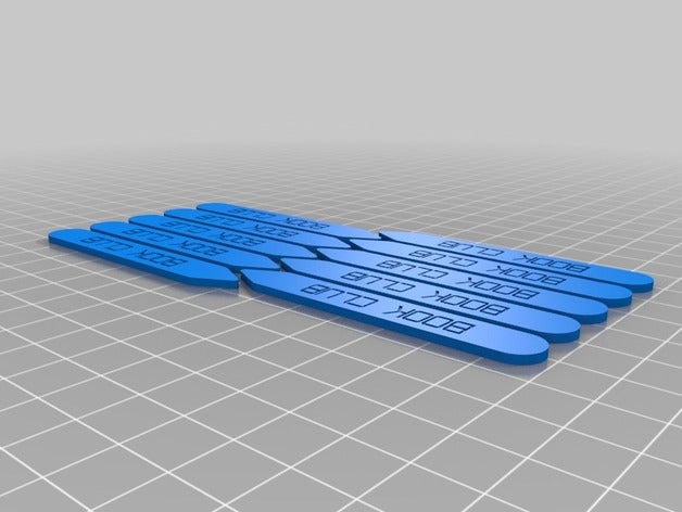 Buch-club-Lesezeichen - Zubehör kundengebundene 3D print model - Mito3D