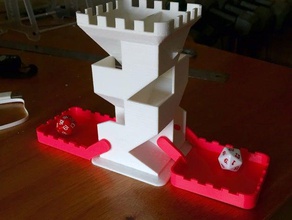 remixed folding dice tower 3d print model - Mito3D