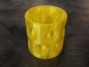 small dimpled cup miniature bubble vase decor bubbles simple 3d print model - Mito3D