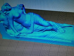 lady reclining four scans & replicas 3d print model - Mito3D