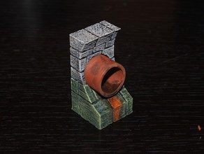 openforge sewer pipe wall toy & game accessories dnd tiles dungeon miniatures pathfinder rpg tabletop terrain 3d print model - Mito3D