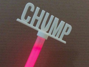 chump lightstick topper charity 3d print model - Mito3D