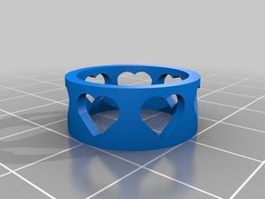 coeur ting les anneaux personnalisé 3d print model - Mito3D