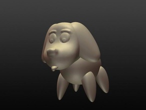 heureux chien animaux animal le chiot 3d print model - Mito3D