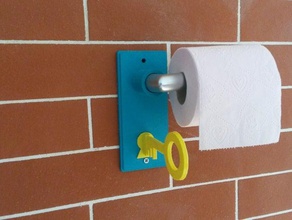 pqroll Bad Tür komisch gadget WC-Papier wc 3d print model - Mito3D