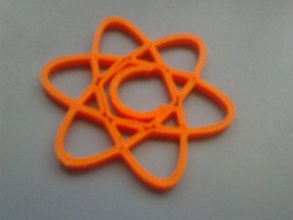 atom Schlüsselanhänger 3d print model - Mito3D