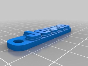 my customized multiline tag keychain jesse organization 3d print model - Mito3D