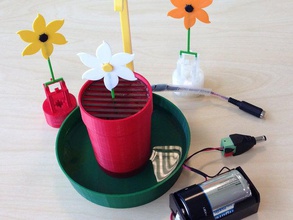 pequenas modificações de água 1 gadgets animação flor rotor ímã motor 3d print model - Mito3D