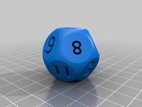 dual color d12 dice customized 3d print model - Mito3D
