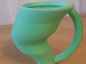 tazza onda art bicchiere cup glass vase vaso 3d print model - Mito3D