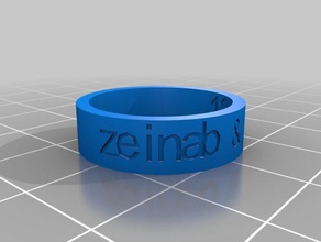 anillo de zeinab & elias 875 los anillos personalizado 3d print model - Mito3D
