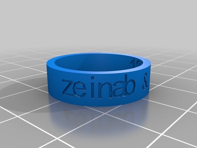 anneau de zeinab & elias 925 les anneaux personnalisé 3D print model - Mito3D