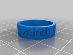 anel zeinab & elias 9 anéis personalizado 3d print model - Mito3D