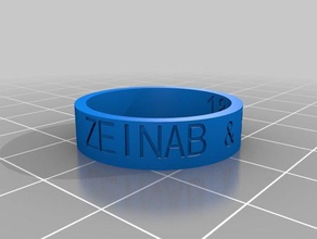 anneau de zeinab & elias 12 les anneaux personnalisé 3d print model - Mito3D