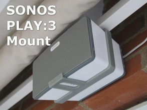 sonos play3 toldo soporte de montaje audio 3d print model - Mito3D
