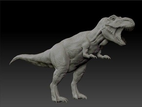 t-rex animais dinossauro tiranossauro rex 3d print model - Mito3D