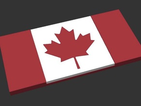 canadian flag decor canada openscad 3d print model - Mito3D