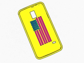 s4 us flag mobile phone tectijuana usa 3d print model - Mito3D