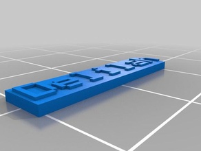 dalila nombre de la placa La impresión en 3d personalizado 3d print model - Mito3D