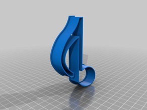 musical note cookie cutter kitchen & dining cookiecutter cookies 3d print model - Mito3D