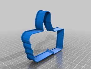 facebook wie cookie-cutter Küche und Esszimmer cookie cookiecutter cookies cutter 3d print model - Mito3D