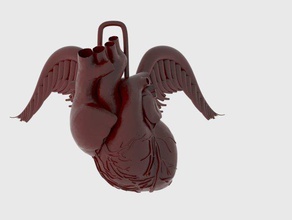 corazón de ich mama decorazione arete en el experimento la moda amor 3d print model - Mito3D