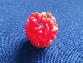 red ball math art icosahedron knot openscad scad 3d print model - Mito3D