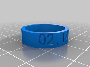 Jahrestag ring Ringe kundengebundene 3d print model - Mito3D