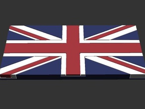 Birleşik Krallık bayrağı union jack dekor bayrak İngiltere 3d print model - Mito3D
