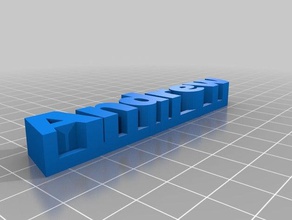 andrew 3d name plate sculptures customized 3d print model - Mito3D