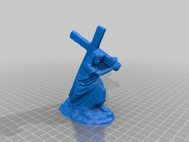 jésus portant la croix analyses & répliques autodesk christ de seigneur memento mustangdave mustang dave photoscan numérisation 3D print model - Mito3D