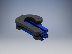 sliding clamp 25x25 mm profile learning adaptor aluminium 3d print model - Mito3D