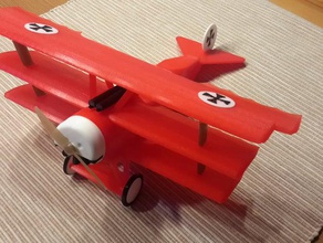 fokker dr1 triplan remix des véhicules en avion baron rouge 3d print model - Mito3D