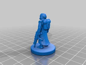 mercenary agent zombicide toys & games miniature rpg skirmish wargame 3d print model - Mito3D