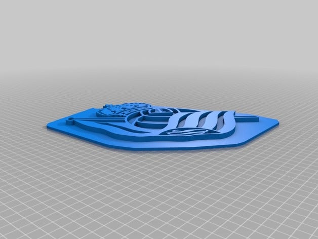 real sociedad - cappotto club di calcio 2d art su misura 3D print model - Mito3D