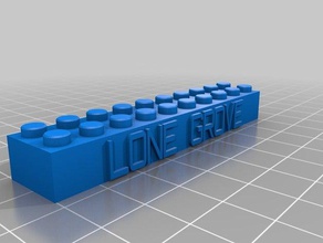 lone grove Bau-Spielzeug kundengebundene 3d print model - Mito3D