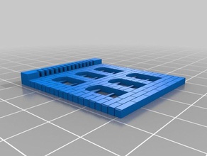 n-escala edifício de escritórios 3x2 - lado edifícios e estruturas personalizado 3d print model - Mito3D