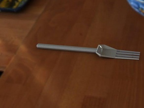 geométricas garfo a cozinha jantar o design talheres utensílio 3d print model - Mito3D