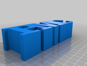 my customized 3 letters row pmc 3d print model - Mito3D