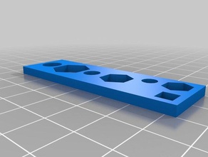simple hexagonale m5 m6 m8 test d'étalonnage pièce Imprimante 3d accessoires impression de calibrage 3d print model - Mito3D