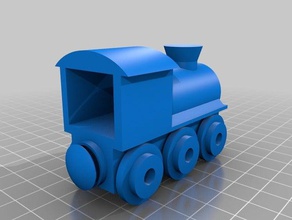 my customized 3d printed 'wooden train locomotive' toys & games 3d print model - Mito3D