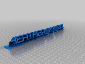 heather office personalizado 3d print model - Mito3D