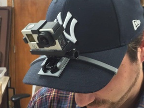 gopro tesa del cappello di montaggio la fotocamera mount 3d print model - Mito3D