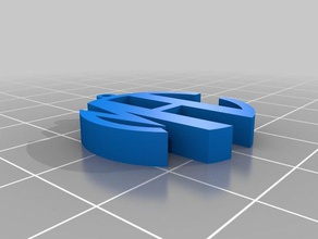 mac-Initialen Schmuck kundengebundene 3d print model - Mito3D