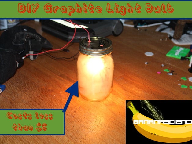 matita di piombo la lampadina il fai da te luce grafite 3D print model - Mito3D