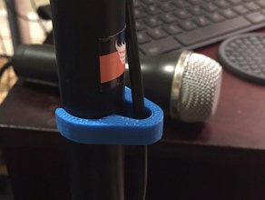 özelleştirilebilir mikrofon standı kablosunu clip müzik klip customizer tutucu ev openscad bölüm yararlı 3d print model - Mito3D