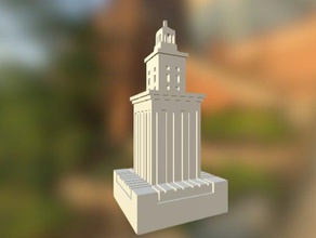 alexandrie casa de la luz las estructuras edificios alejandría educación el monumento 3d print model - Mito3D