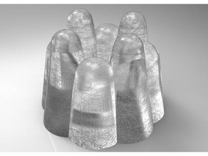 vacuum forming mold masters machen Eis Leuchten Skulpturen designspark mechanical Eis-Koryphäe led throwie 3d print model - Mito3D
